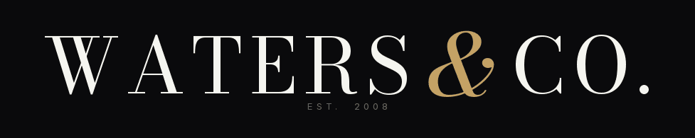 Waters & Co. logo — light on dark
